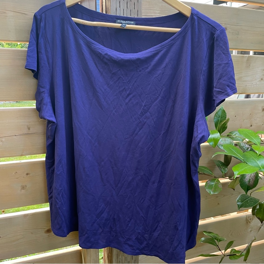 EF Silk Tee Indigo Blue